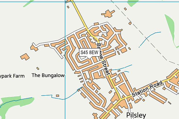 S45 8EW map - OS VectorMap District (Ordnance Survey)