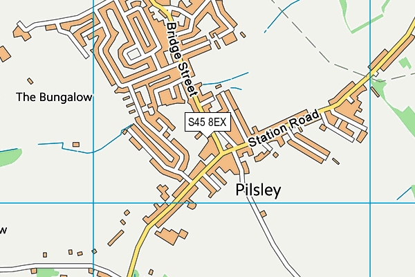 S45 8EX map - OS VectorMap District (Ordnance Survey)