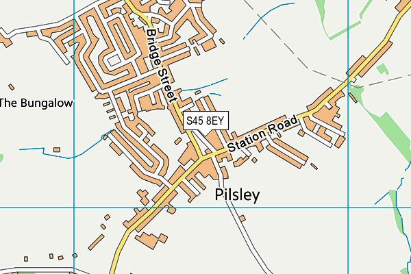 S45 8EY map - OS VectorMap District (Ordnance Survey)