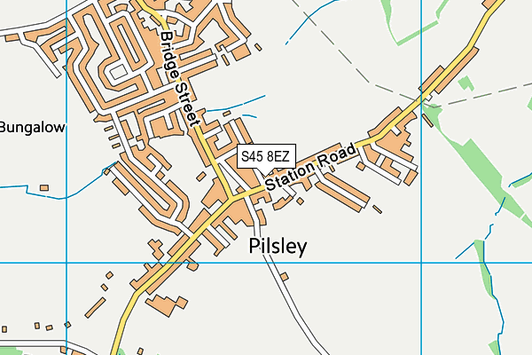 S45 8EZ map - OS VectorMap District (Ordnance Survey)