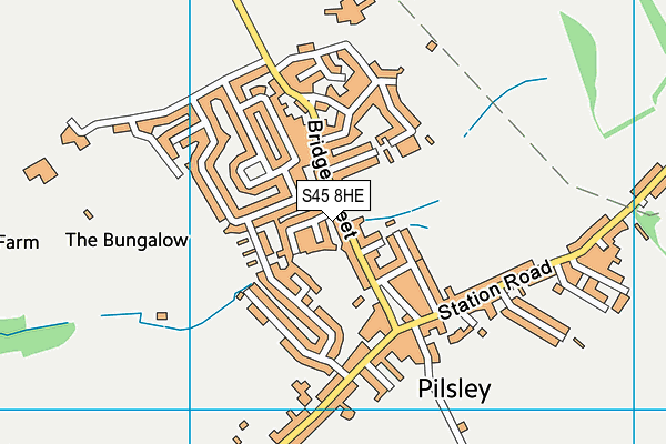 S45 8HE map - OS VectorMap District (Ordnance Survey)