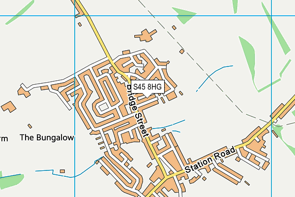 S45 8HG map - OS VectorMap District (Ordnance Survey)