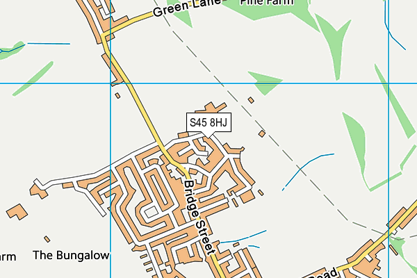 S45 8HJ map - OS VectorMap District (Ordnance Survey)