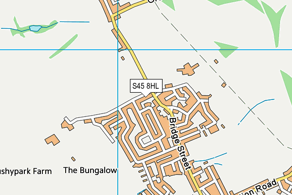 S45 8HL map - OS VectorMap District (Ordnance Survey)