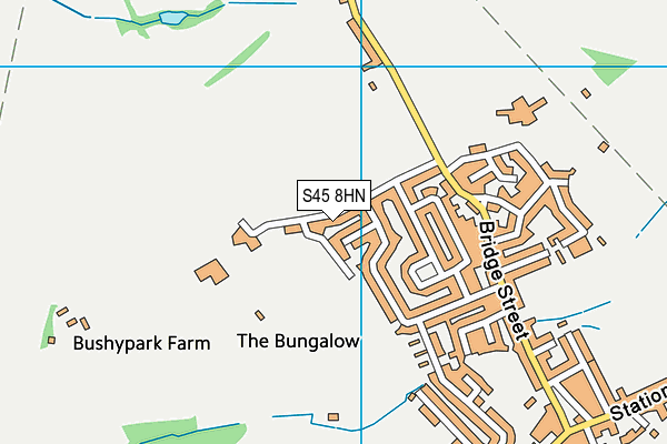 S45 8HN map - OS VectorMap District (Ordnance Survey)