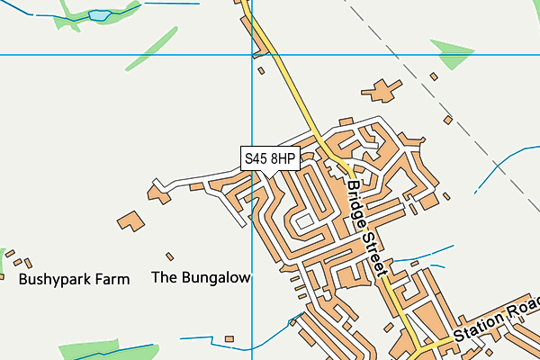 S45 8HP map - OS VectorMap District (Ordnance Survey)