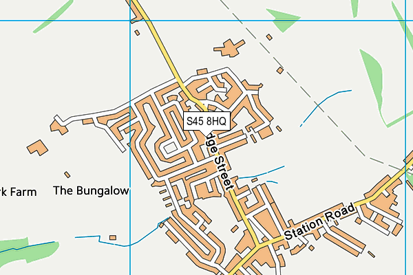 S45 8HQ map - OS VectorMap District (Ordnance Survey)