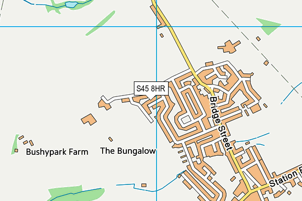 S45 8HR map - OS VectorMap District (Ordnance Survey)