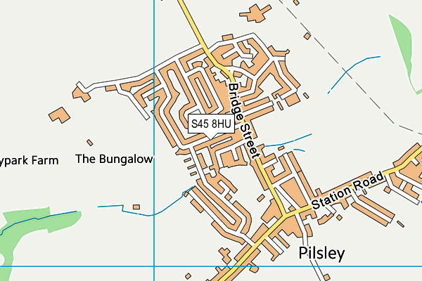 Pilsley Village Hall map (S45 8HU) - OS VectorMap District (Ordnance Survey)