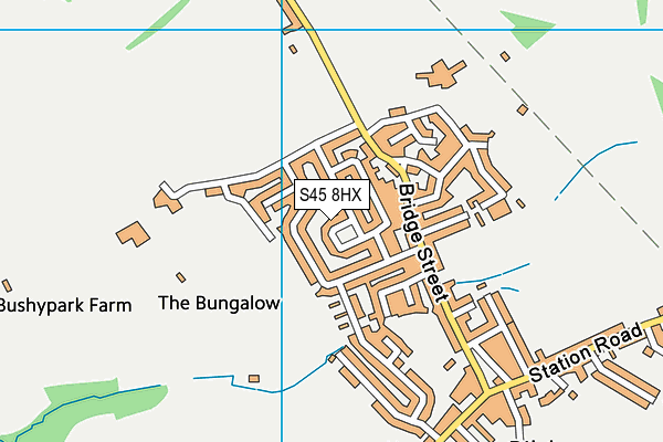 S45 8HX map - OS VectorMap District (Ordnance Survey)