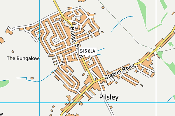 S45 8JA map - OS VectorMap District (Ordnance Survey)