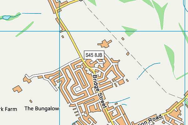 S45 8JB map - OS VectorMap District (Ordnance Survey)