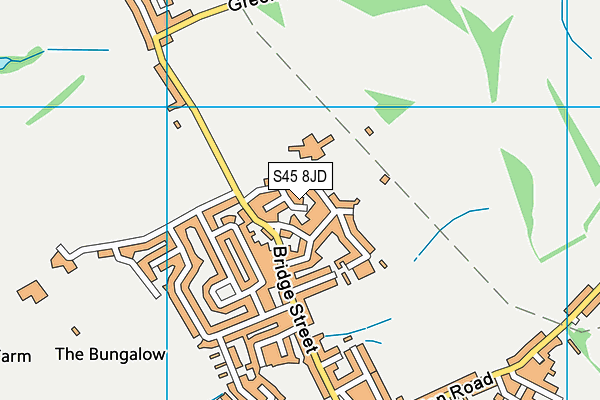 S45 8JD map - OS VectorMap District (Ordnance Survey)