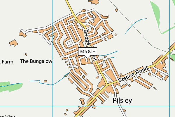 S45 8JE map - OS VectorMap District (Ordnance Survey)