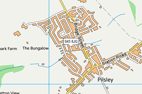 S45 8JG map - OS VectorMap District (Ordnance Survey)