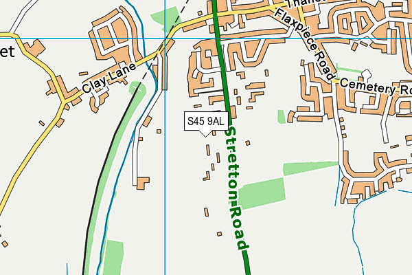 S45 9AL map - OS VectorMap District (Ordnance Survey)