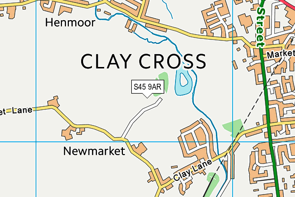 S45 9AR map - OS VectorMap District (Ordnance Survey)