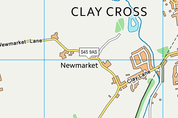 S45 9AS map - OS VectorMap District (Ordnance Survey)