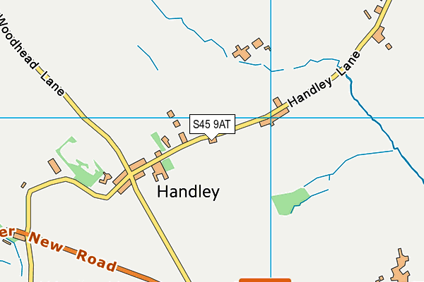 S45 9AT map - OS VectorMap District (Ordnance Survey)