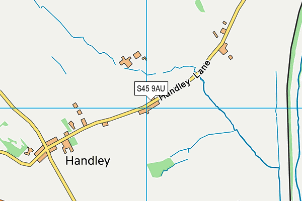 S45 9AU map - OS VectorMap District (Ordnance Survey)