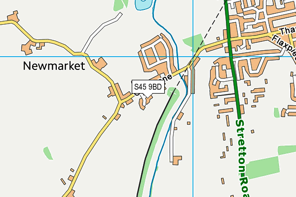 S45 9BD map - OS VectorMap District (Ordnance Survey)