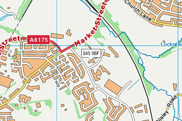 S45 9BF map - OS VectorMap District (Ordnance Survey)