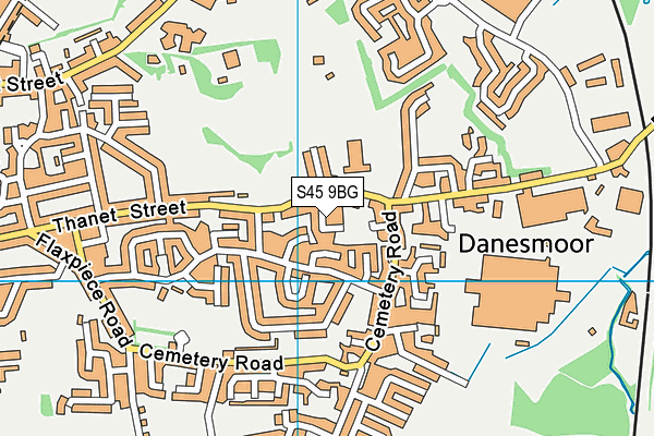 S45 9BG map - OS VectorMap District (Ordnance Survey)