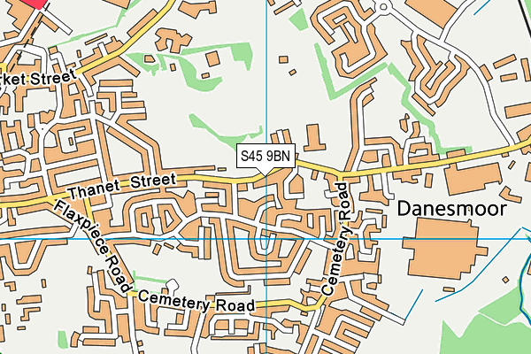 Sharley Park Community Primary School map (S45 9BN) - OS VectorMap District (Ordnance Survey)