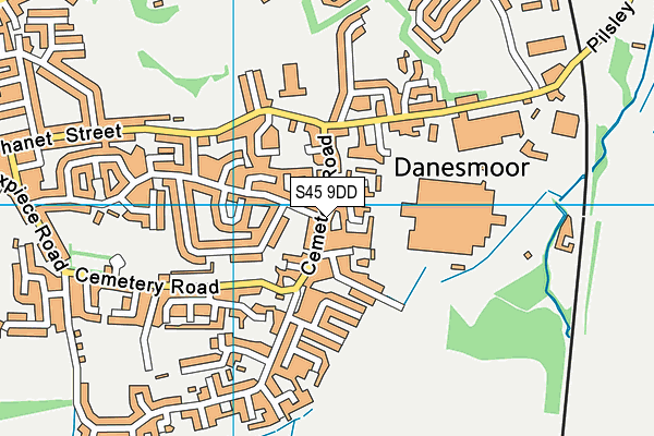 S45 9DD map - OS VectorMap District (Ordnance Survey)