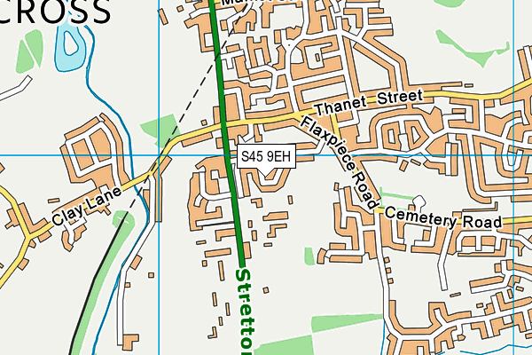 S45 9EH map - OS VectorMap District (Ordnance Survey)