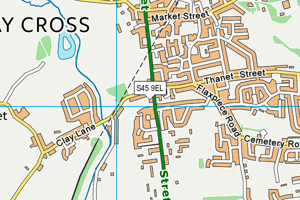 S45 9EL map - OS VectorMap District (Ordnance Survey)