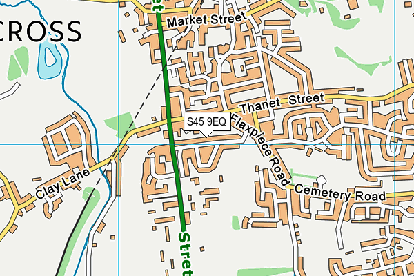 S45 9EQ map - OS VectorMap District (Ordnance Survey)