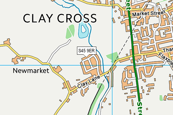 S45 9ER map - OS VectorMap District (Ordnance Survey)