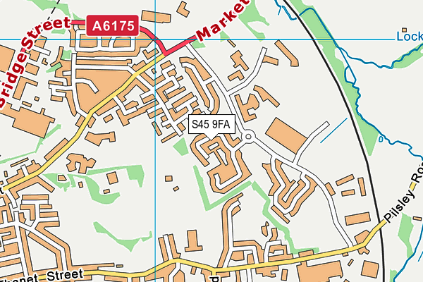 S45 9FA map - OS VectorMap District (Ordnance Survey)