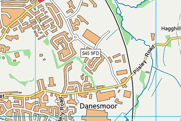 S45 9FD map - OS VectorMap District (Ordnance Survey)