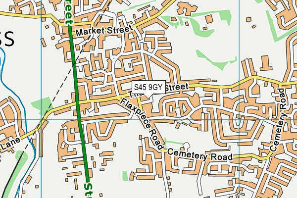 S45 9GY map - OS VectorMap District (Ordnance Survey)