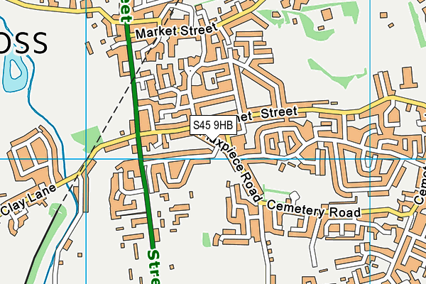 S45 9HB map - OS VectorMap District (Ordnance Survey)