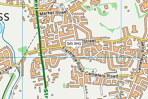 S45 9HG map - OS VectorMap District (Ordnance Survey)