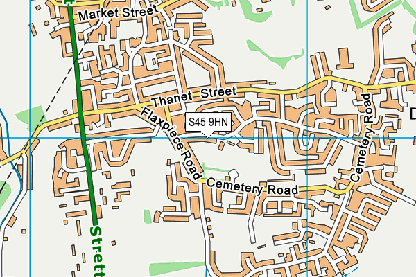 S45 9HN map - OS VectorMap District (Ordnance Survey)