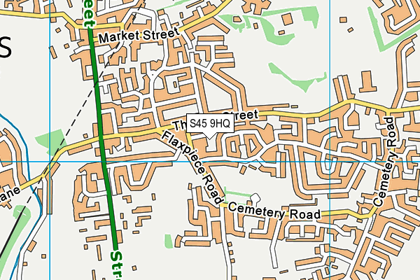 S45 9HQ map - OS VectorMap District (Ordnance Survey)