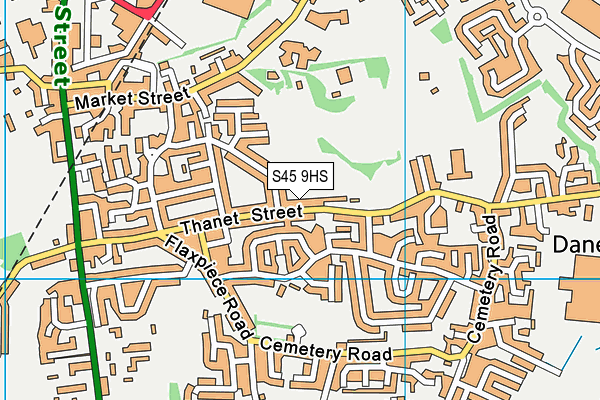 S45 9HS map - OS VectorMap District (Ordnance Survey)