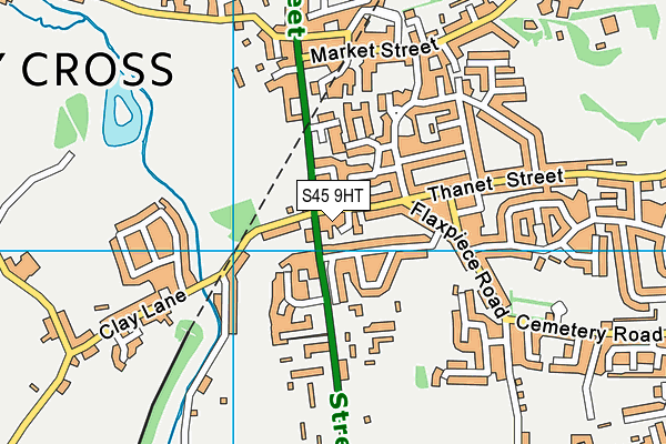 S45 9HT map - OS VectorMap District (Ordnance Survey)