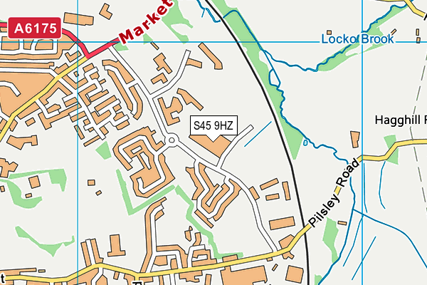 S45 9HZ map - OS VectorMap District (Ordnance Survey)