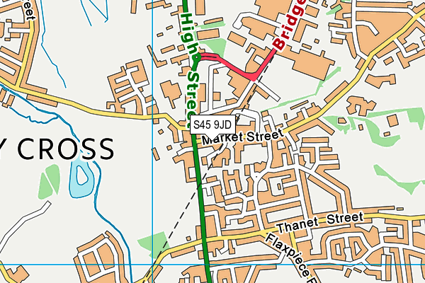 S45 9JD map - OS VectorMap District (Ordnance Survey)