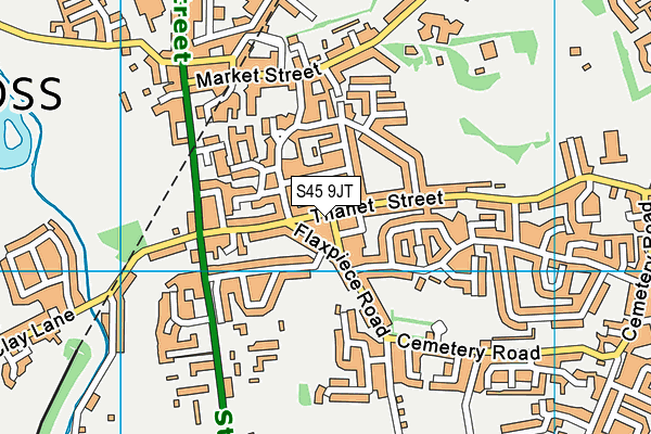 S45 9JT map - OS VectorMap District (Ordnance Survey)