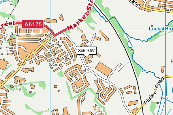 S45 9JW map - OS VectorMap District (Ordnance Survey)