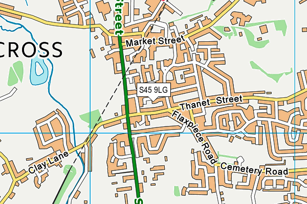 S45 9LG map - OS VectorMap District (Ordnance Survey)