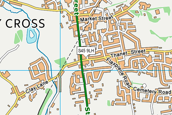 S45 9LH map - OS VectorMap District (Ordnance Survey)