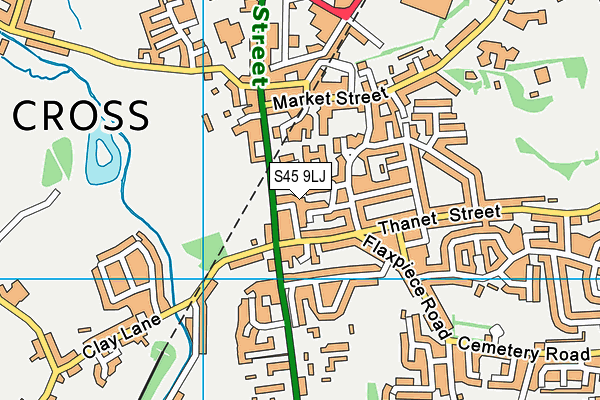 S45 9LJ map - OS VectorMap District (Ordnance Survey)