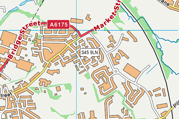 S45 9LN map - OS VectorMap District (Ordnance Survey)
